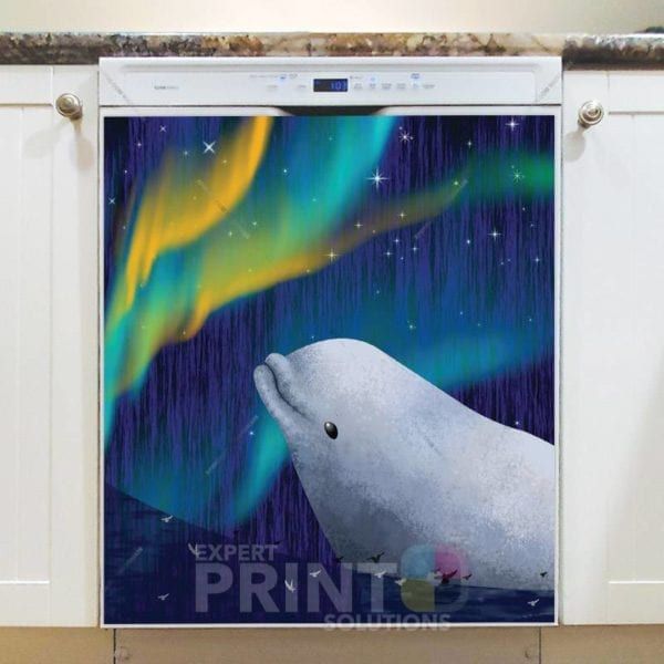 Beluga & the Northern Lights Dishwasher Magnet