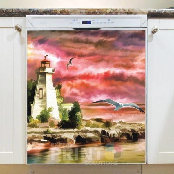 Lighthouse Before Storm Dishwasher Magnet