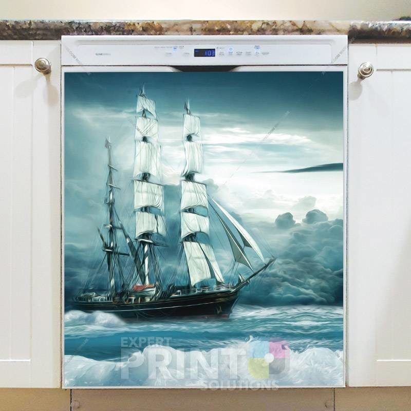 Victorian Sailboat Dishwasher Magnet