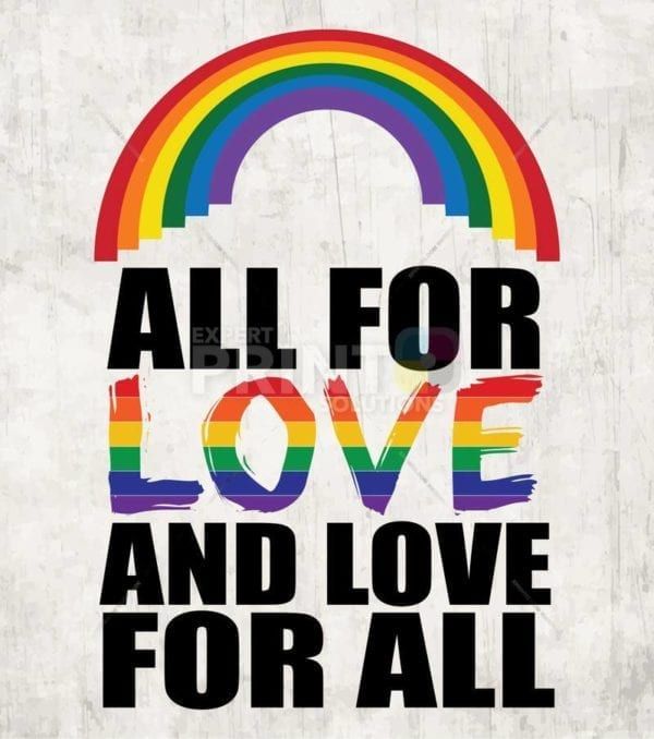 LGBT Pride and Equality - All for Love Garden Flag