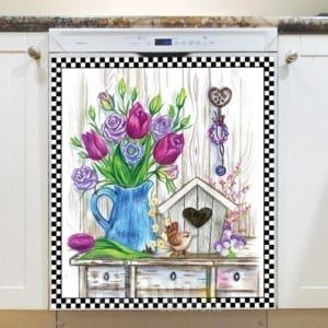 Provence Farmhouse Still Life with a Bouquet #2 Dishwasher Magnet