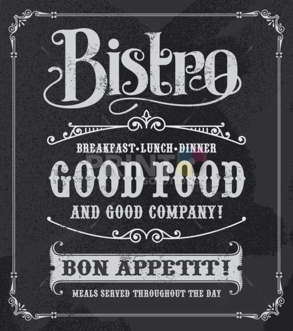 Bistro Restaurant Chalkboard Sign Design Garden Flag