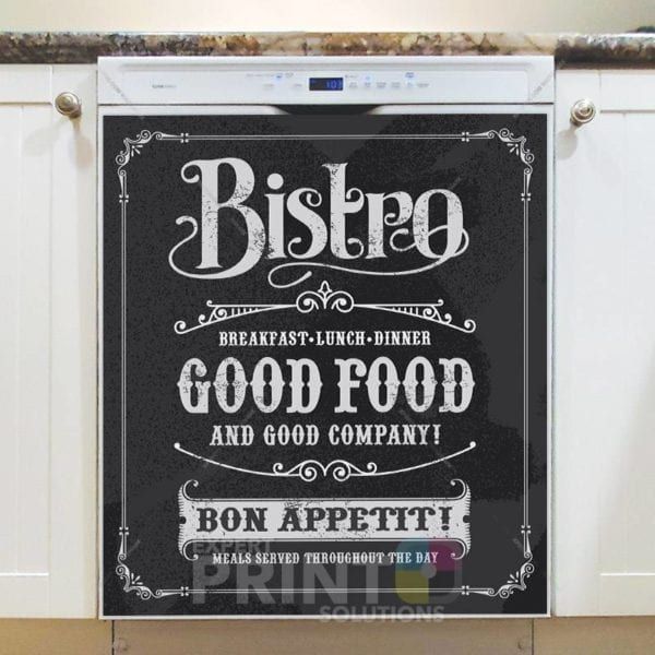 Bistro Restaurant Chalkboard Sign Design Dishwasher Magnet