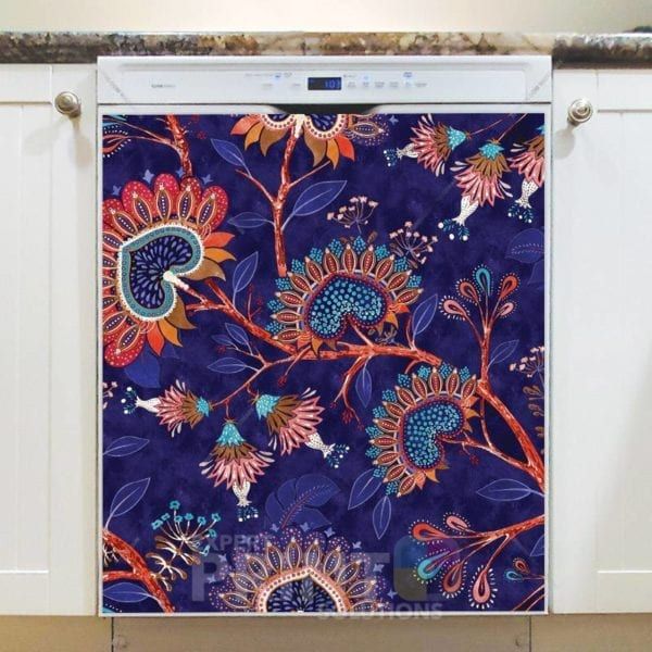 Bohemian Folk Art Ethnic Paisley Design #9 Dishwasher Magnet