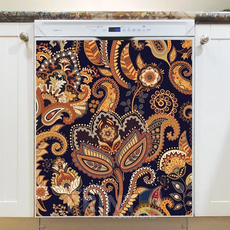 Bohemian Folk Art Ethnic Paisley Design #10 Dishwasher Magnet