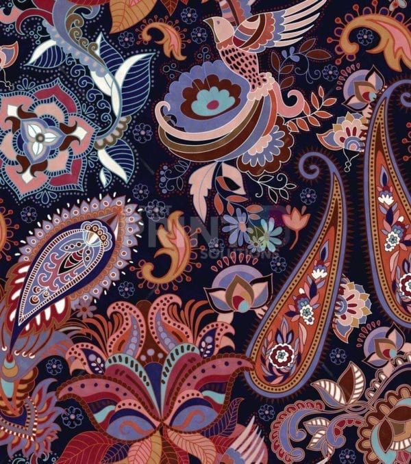 Bohemian Folk Art Ethnic Paisley Design #14 Garden Flag