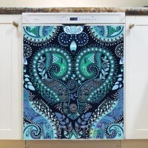 Bohemian Folk Art Ethnic Paisley Design #15 Dishwasher Magnet