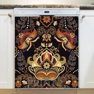 Bohemian Folk Art Ethnic Paisley Design #18 Dishwasher Magnet