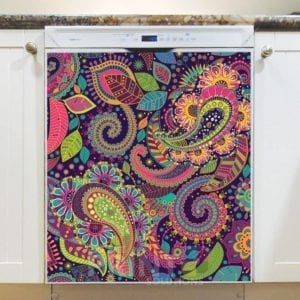 Bohemian Folk Art Ethnic Paisley Design #19 Dishwasher Magnet