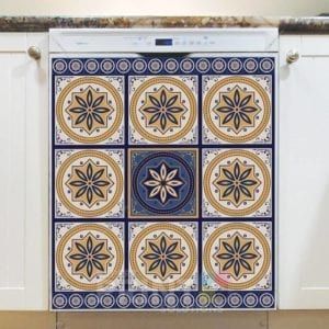 Bohemian Folk Tile Pattern #1 Dishwasher Magnet