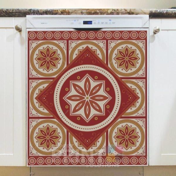 Bohemian Folk Tile Pattern #2 Dishwasher Magnet