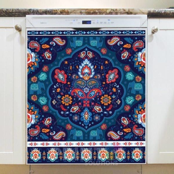 Bohemian Indian Mandala  Henna Style Dishwasher Magnet