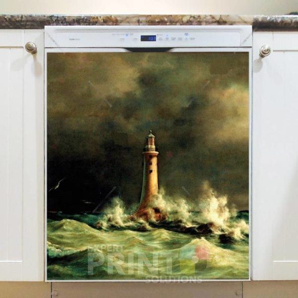 Lighthouse at Stora Balt by Anton Melbye Dishwasher Magnet