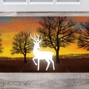 Glowing White Deer Floor Sticker