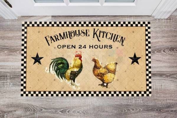 Life in the Farmhouse #11 - Farmhouse Kitchen - Open 24 Hours Floor Sticker