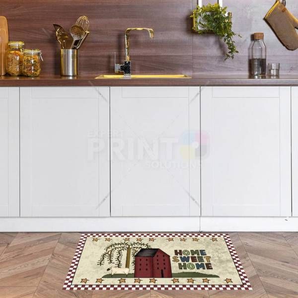 Prim Country Saltbox House #1 - Home Sweet Home Floor Sticker