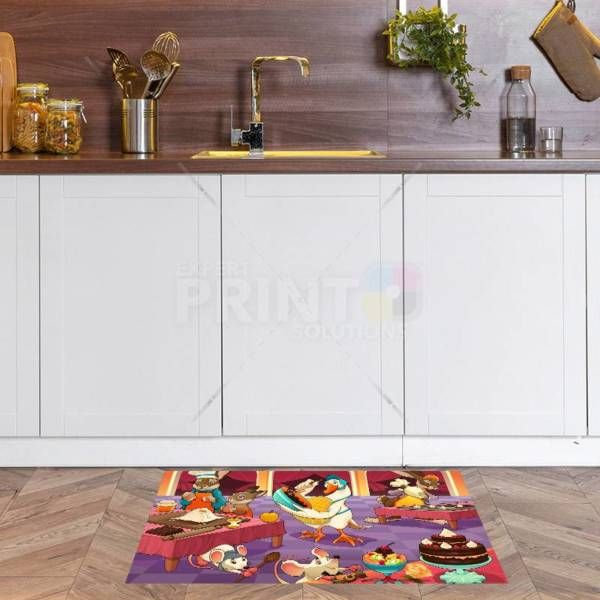 Cute Animal Kitchen Floor Sticker