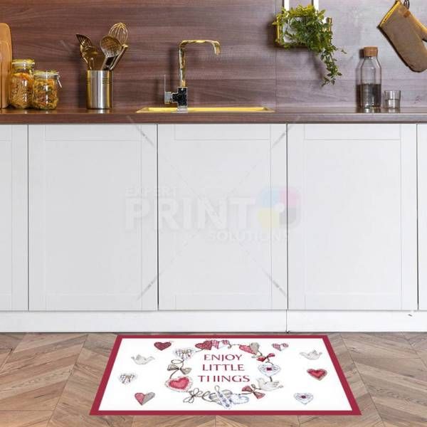 Cute Country Patchwork Design #2 - Enjoy Little Things Floor Sticker