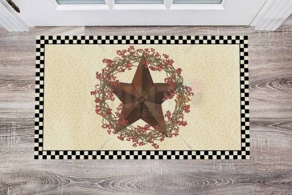 Prim Country Wreath #8 Floor Sticker