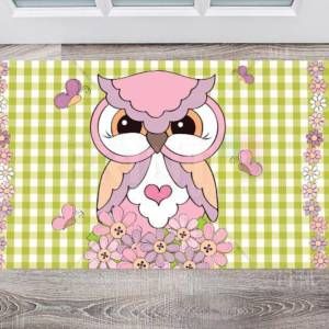Cute Grumpy Owl #4 Floor Sticker