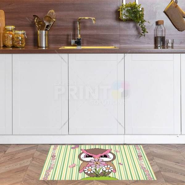 Cute Grumpy Owl #2 Floor Sticker