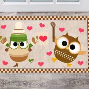 Coffee Lover Owl #11 - I Heart Coffee Floor Sticker