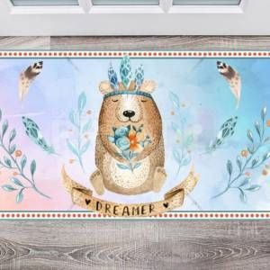 Cute Ethnic Bear - Dreamer Floor Sticker