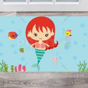 Little Redhead Mermaid Floor Sticker