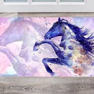Beautiful Watercolor Style Horse Floor Sticker