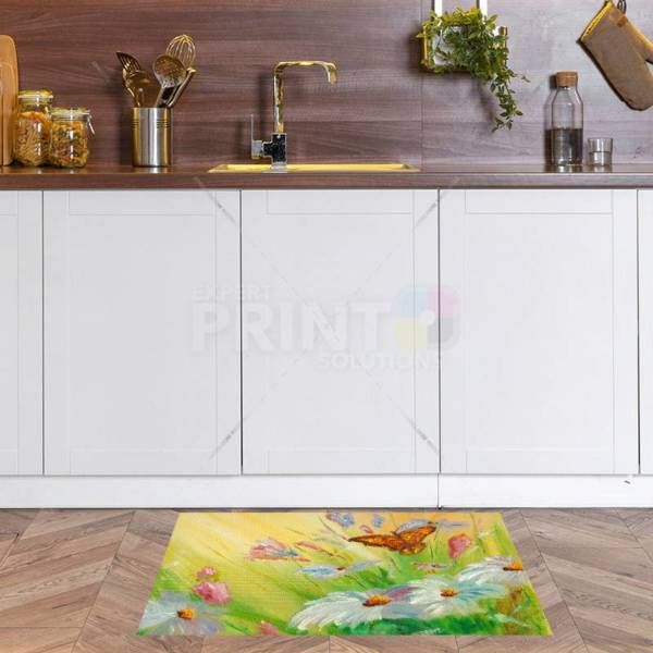 Daisies and Butterflies Floor Sticker