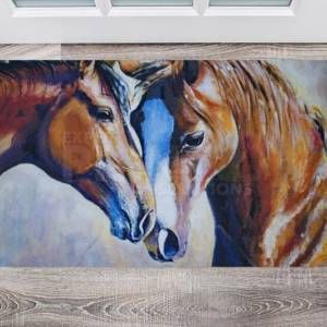 Lovely Horse Couple Floor Sticker