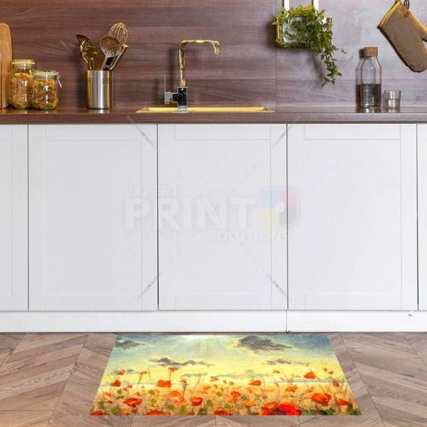 Beautiful Poppy Field Floor Sticker