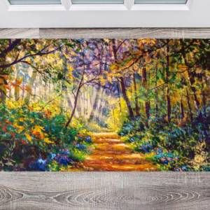 Sunny Forest Path Floor Sticker