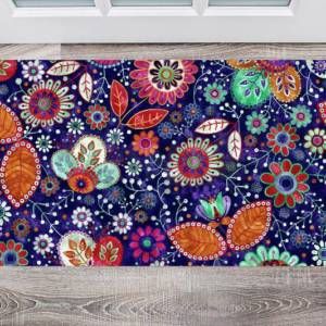 Beautiful Ethnic Native Boho Flower Design Floor Sticker