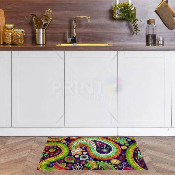 Beautiful Folk Ethnic Native Boho Paisley Design #2 Floor Sticker