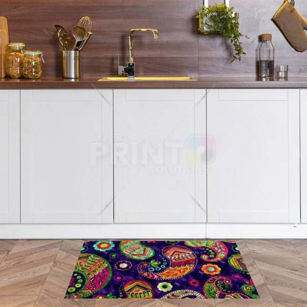 Beautiful Folk Ethnic Native Boho Paisley Design #3 Floor Sticker
