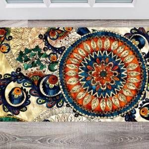 Beautiful Ethnic Native Boho Colorful Mandala Design Floor Sticker