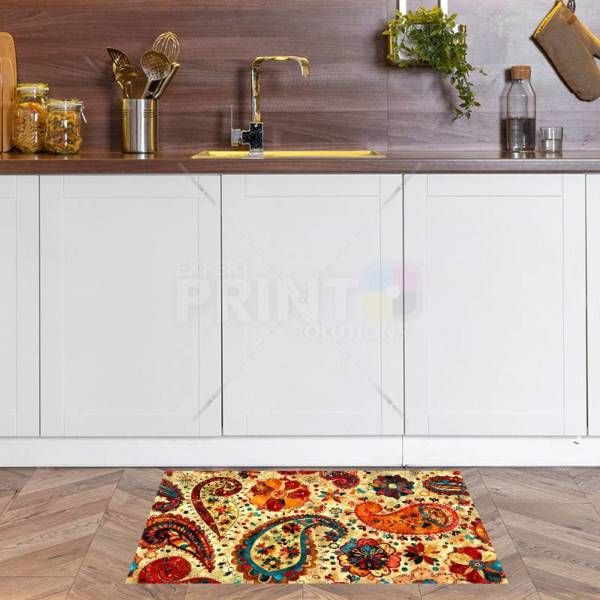 Beautiful Folk Ethnic Native Boho Paisley Design #7 Floor Sticker