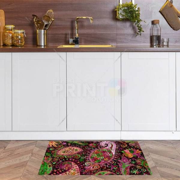 Beautiful Folk Ethnic Native Boho Paisley Design #8 Floor Sticker