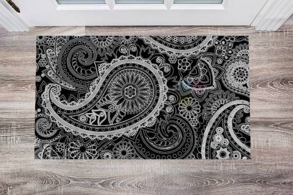 Beautiful Folk Ethnic Native Boho Paisley Design #21 Floor Sticker