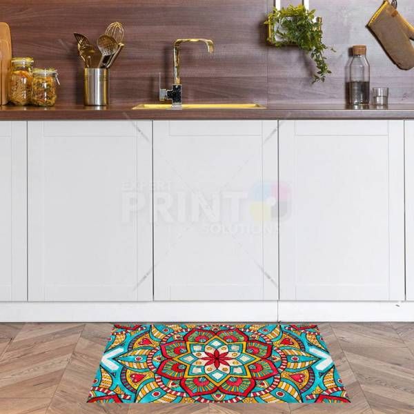 Beautiful Colorful Mandala Ethnic Bohemian Design Floor Sticker