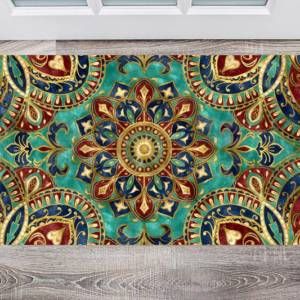 Beautiful Ethnic Native Boho Colorful Mandala Design #4 Floor Sticker