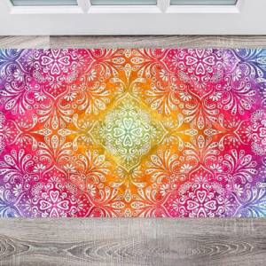 Beautiful Ethnic Native Boho Colorful Mandala Design #9 Floor Sticker