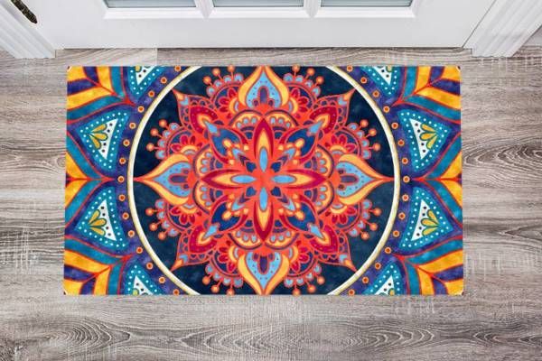 Beautiful Ethnic Native Boho Colorful Mandala Design #10 Floor Sticker