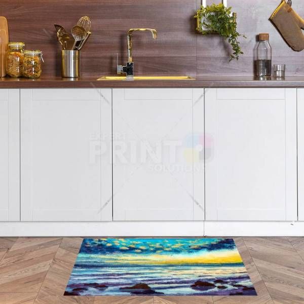 Beautiful Sunset at the Beach Floor Sticker