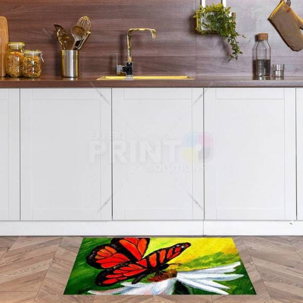 Butterfly and Daisy Floor Sticker