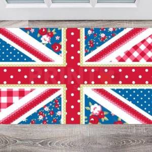 British Union Jack Patchwork Flag #1 Floor Sticker