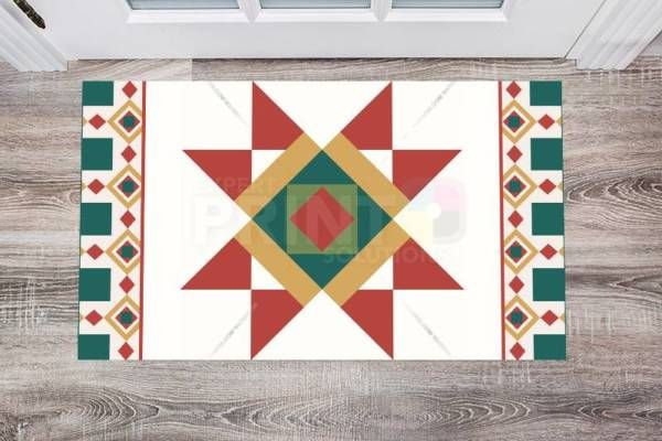 Beautiful Farmhouse Quilt Patchwork Design #1 Floor Sticker