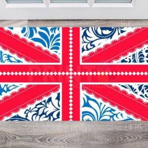 British Union Jack Patchwork Flag # Floor Sticker