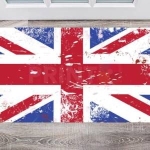 Grungy Union Jack British Flag Floor Sticker